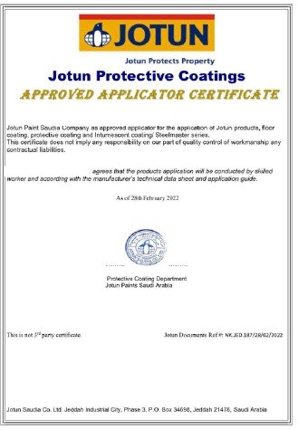 Jotun Certification